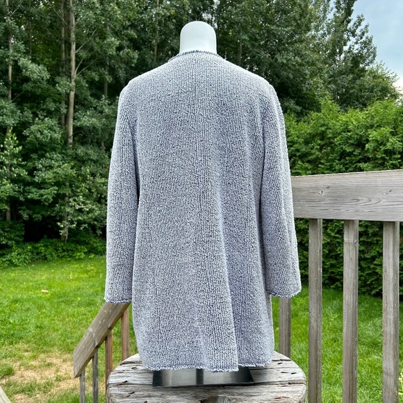 Esprit ⎮ White and blue coatigan - Picture 3 of 9